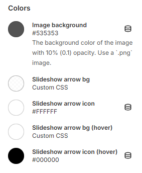lookbook colors settings